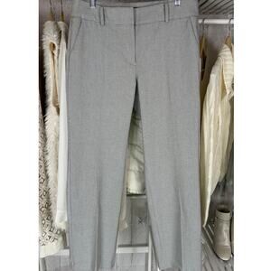 Talbots Women's Sz 10 Gray & White Striped Newport Straight Leg Pants #0396